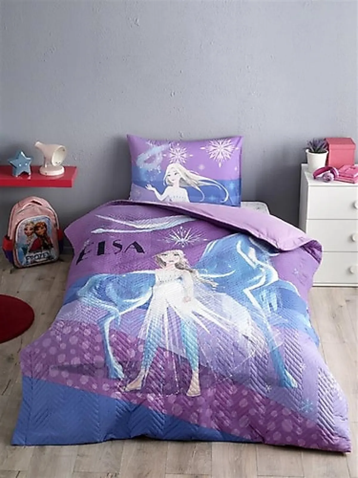 Özdilek Elsa Frozen Snow Kapitoneli Dört Mevsim Nevresim Takımı