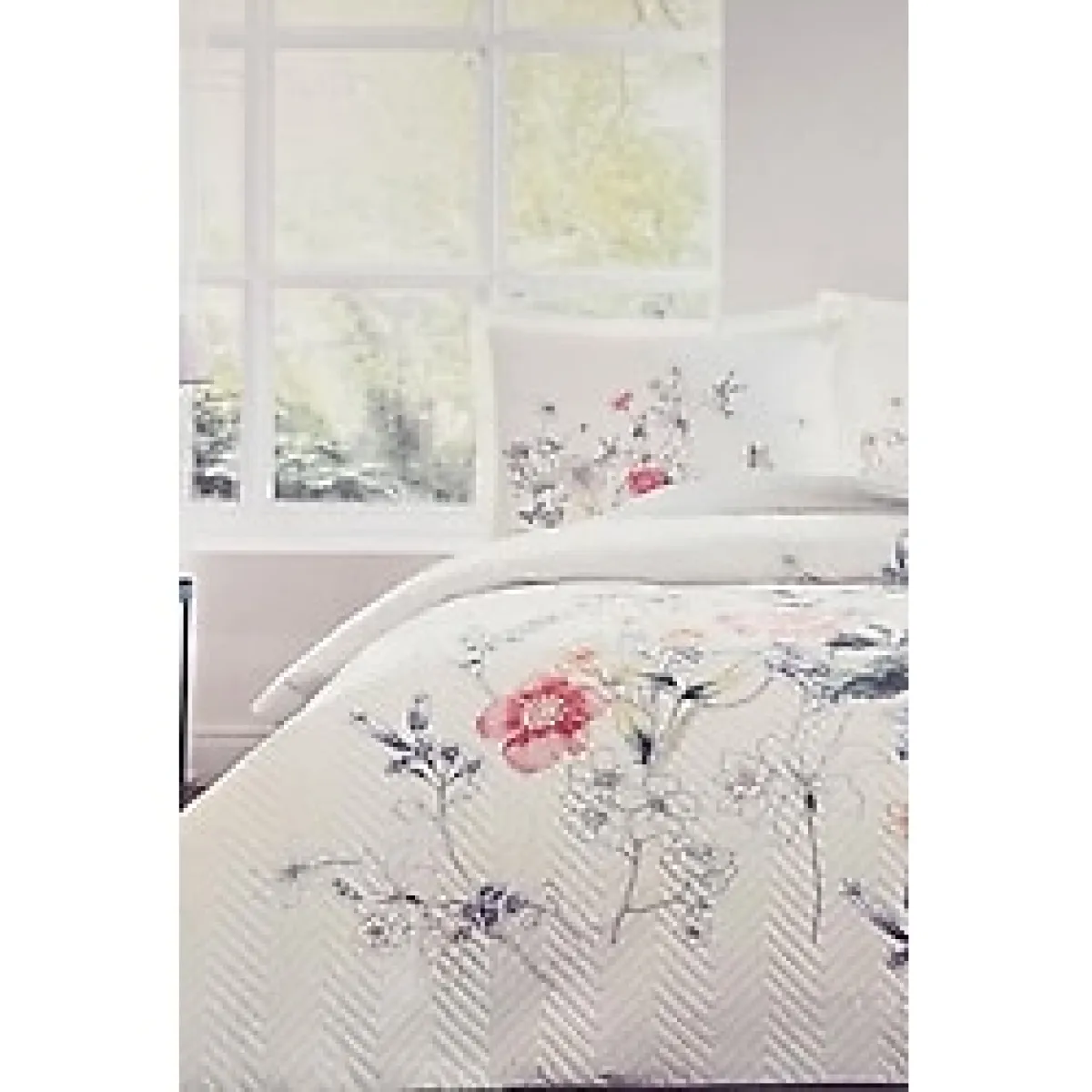 Özdilek Florido Pembe Çift Kişilik Dört Mevsim Kapitone Nevresim Takımı