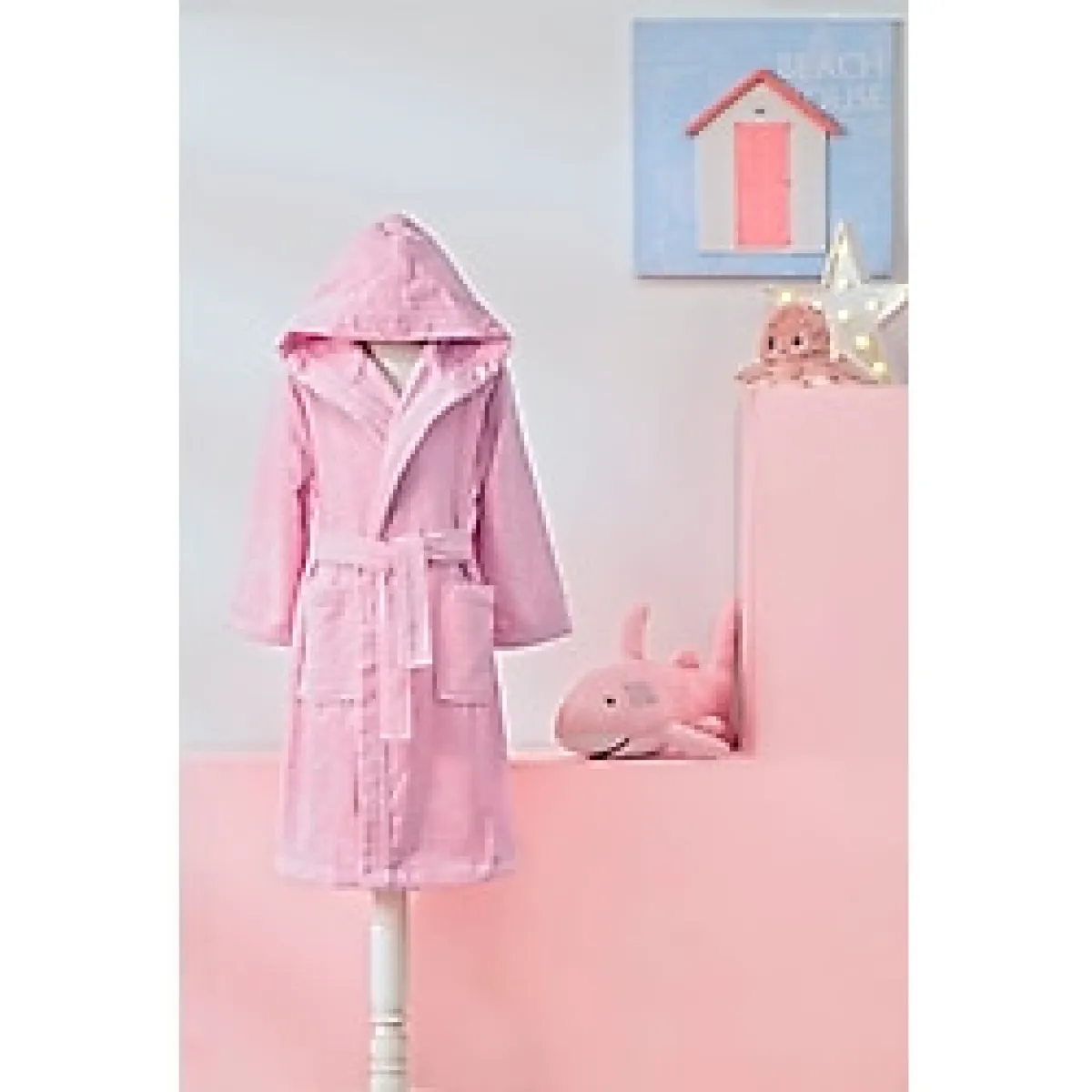 Özdilek Girl Unicorn Kadife Kapüşonlu Çocuk Bornoz