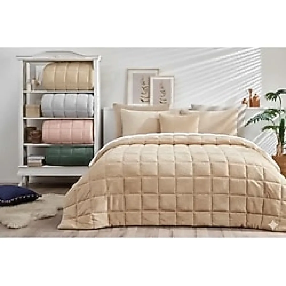 Özdilek Gri Nova Yorgan (Yastıksız) Sherpa Battaniye Dokulu Çift Kişilik (195x215)