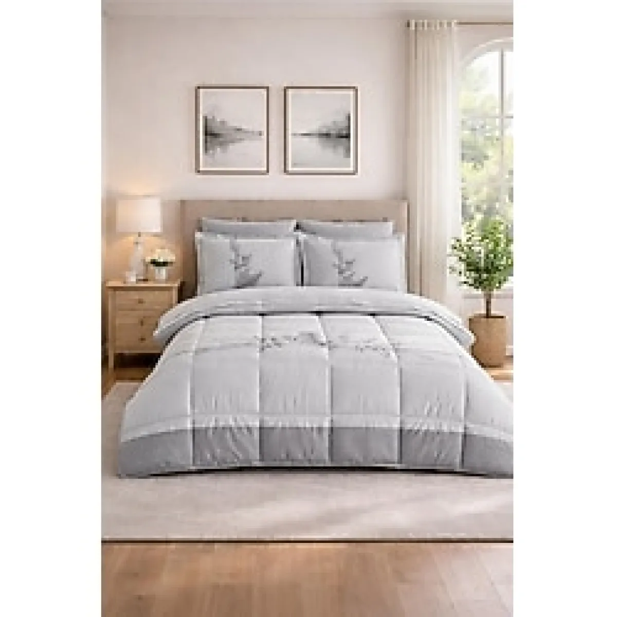 Özdilek Helecho Çift Kişilik Uyku Seti - Gri