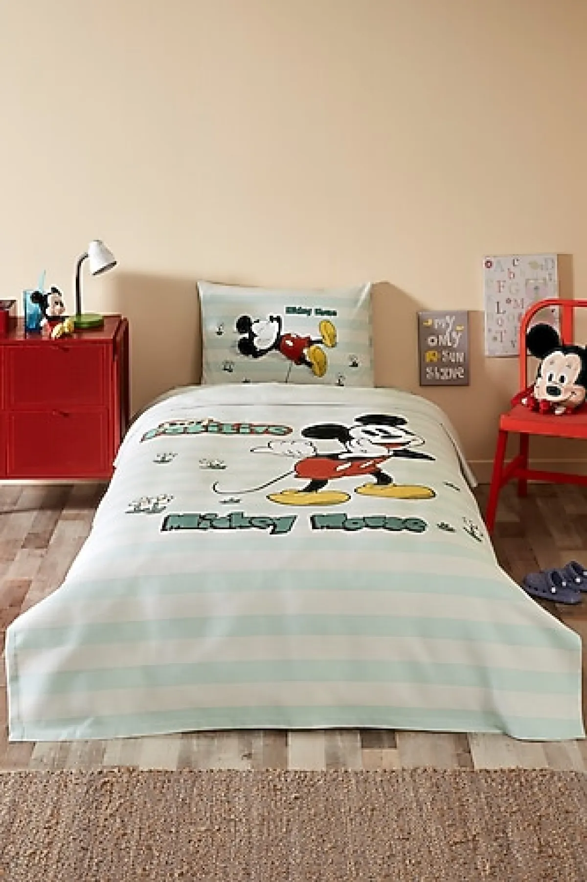 Özdilek Mickey Mouse Positive Tek Kişilik Pike Takımı