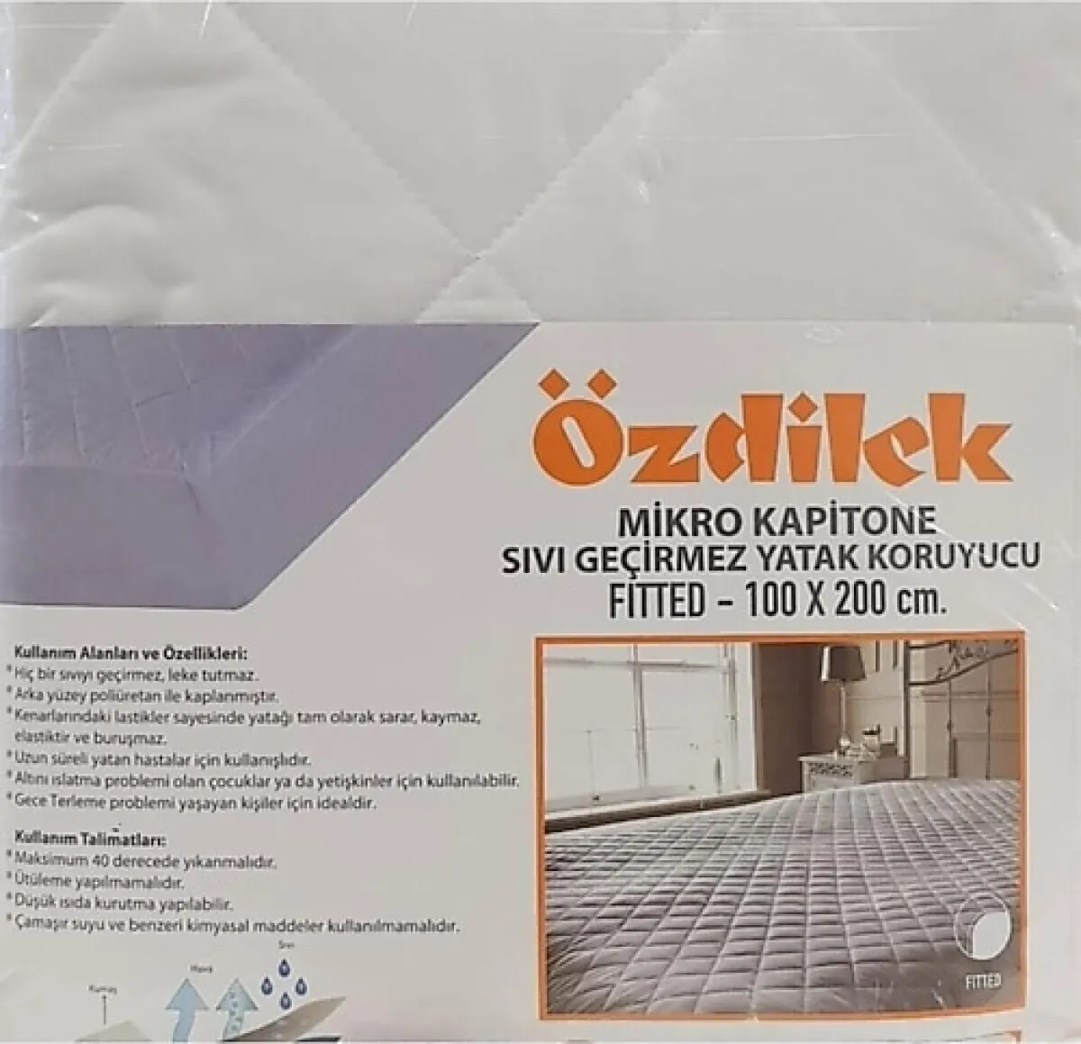 Özdilek Mikro Kapitone Sıvı Geçirmez Fitted Yatak Koruyucu 100x200