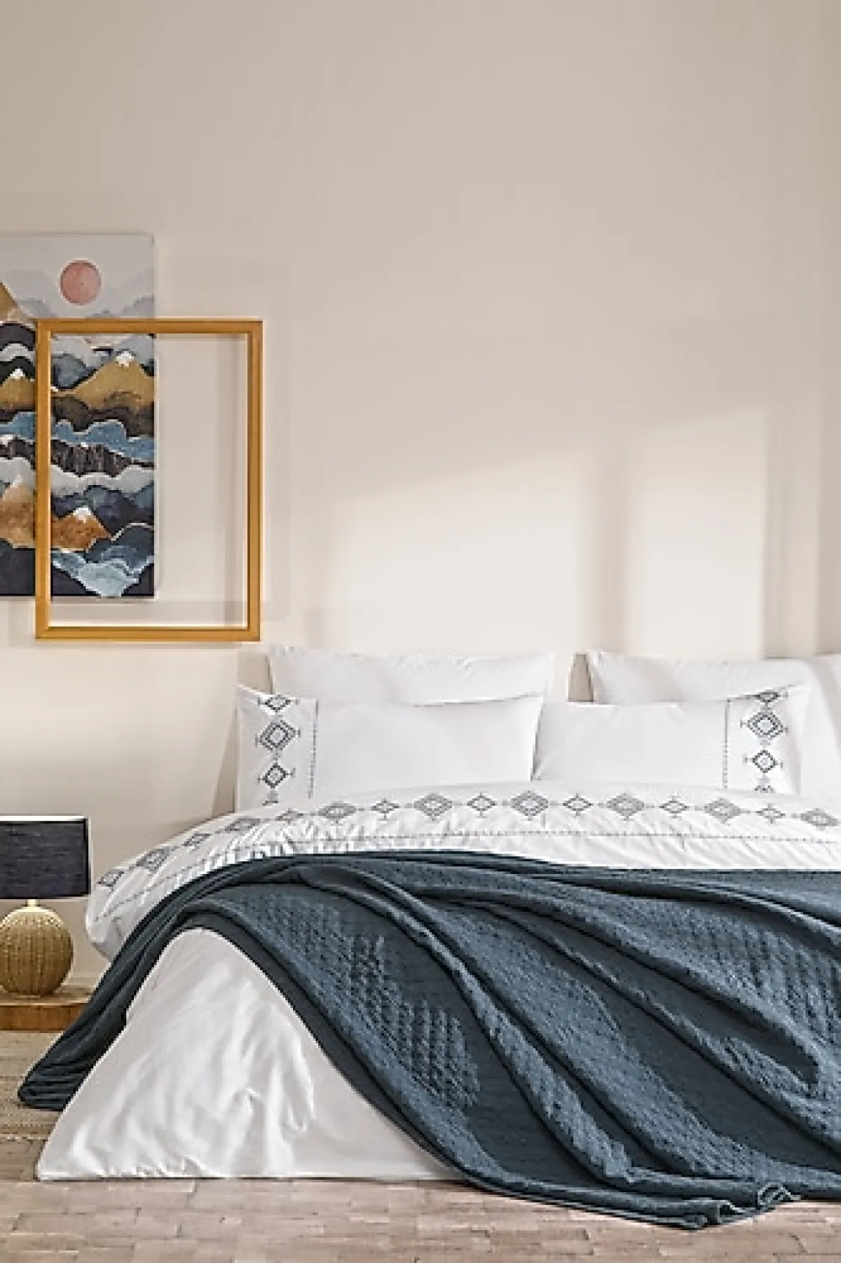 Özdilek Moderna Lacivert Gelin Seti