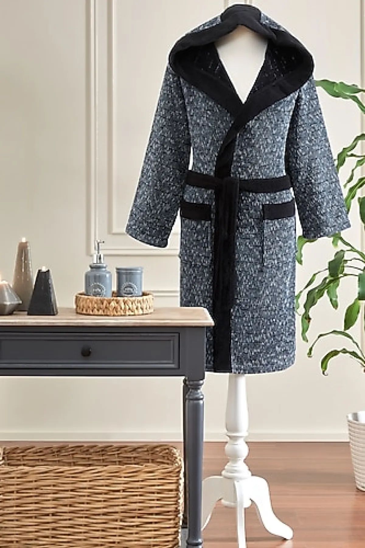 Özdilek Modra Maskülen Kapüşonlu Bornoz