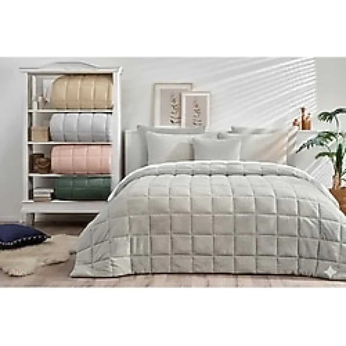 Özdilek Nova Battaniye Dokulu Çift Kişilik Yorgan Remk:Gri