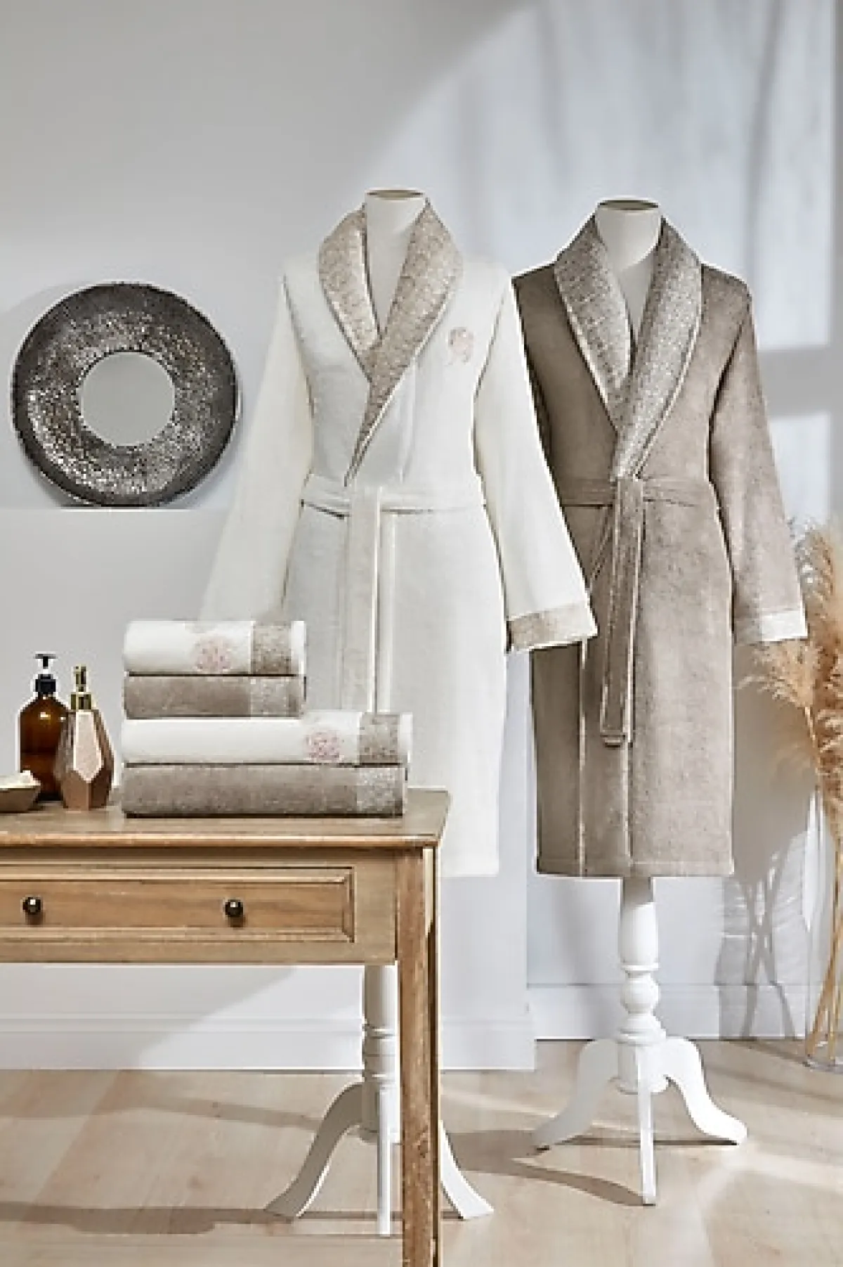 Özdilek Phlox Bambu Aile Bornoz Takımı