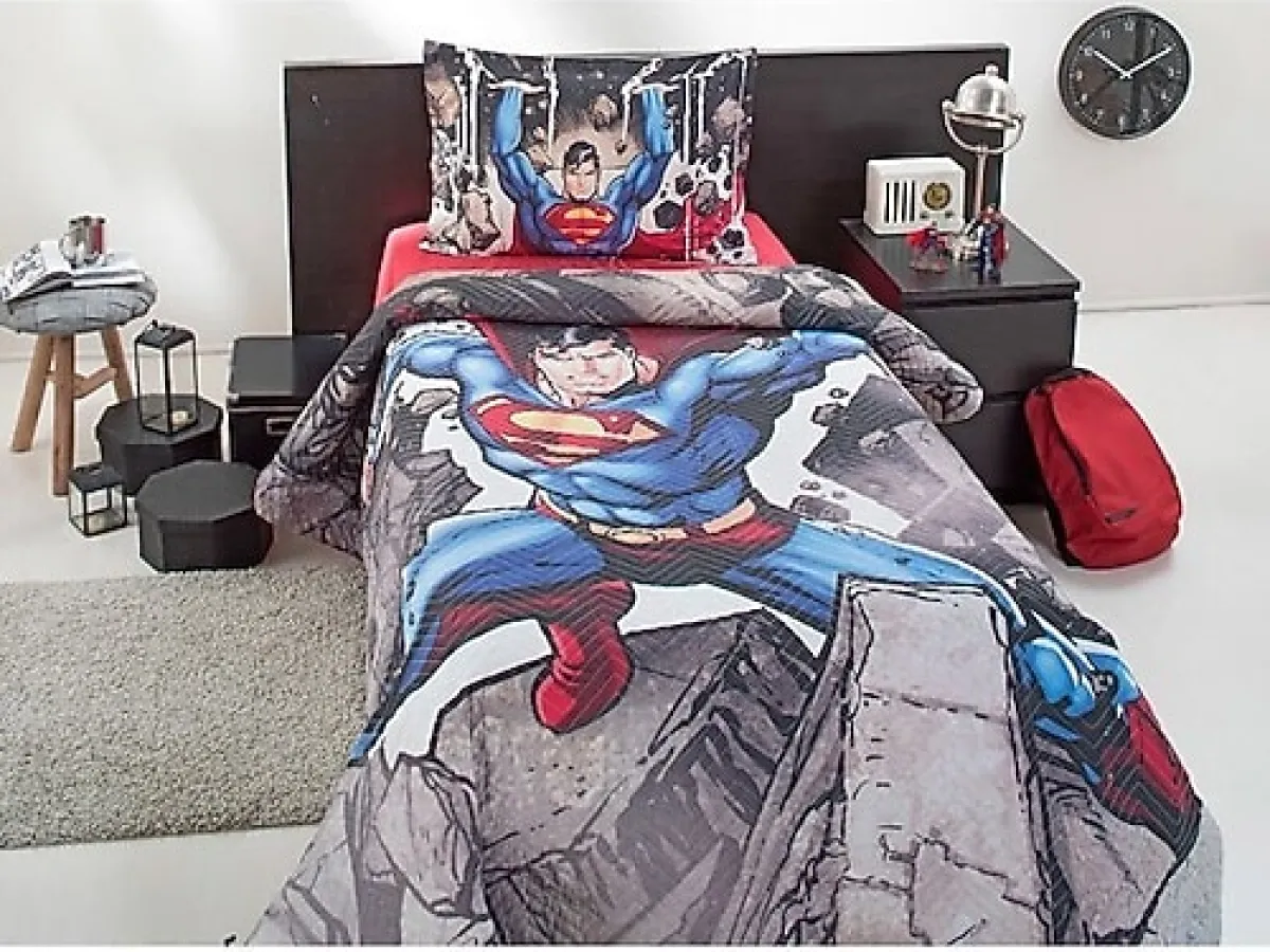 Özdilek Superman Stone Lisanslı Kapitone Çocuk Nevresim Takımı