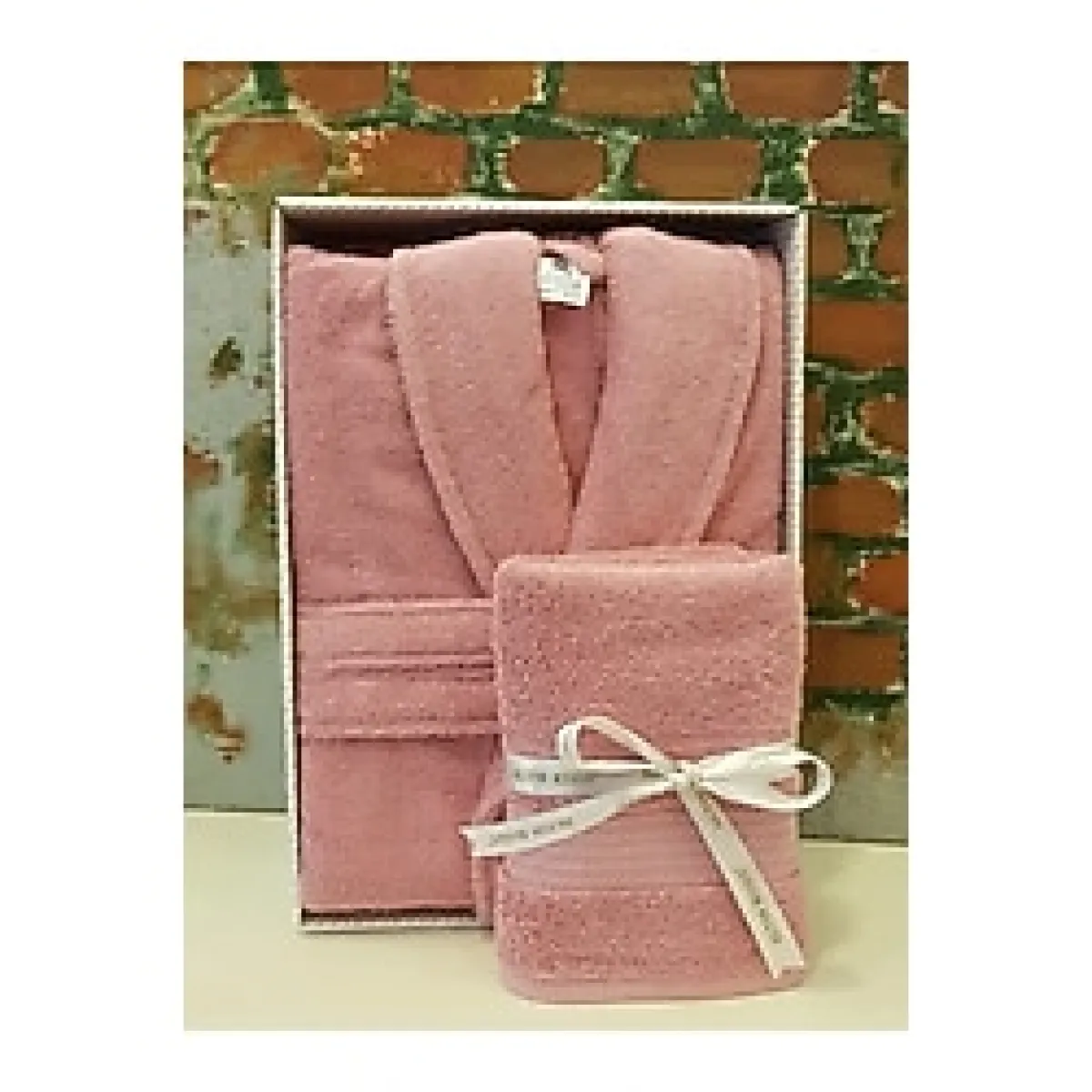 Özdilek Trendy Şalyaka Bornoz + Baş Havlusu K.pembe L Beden