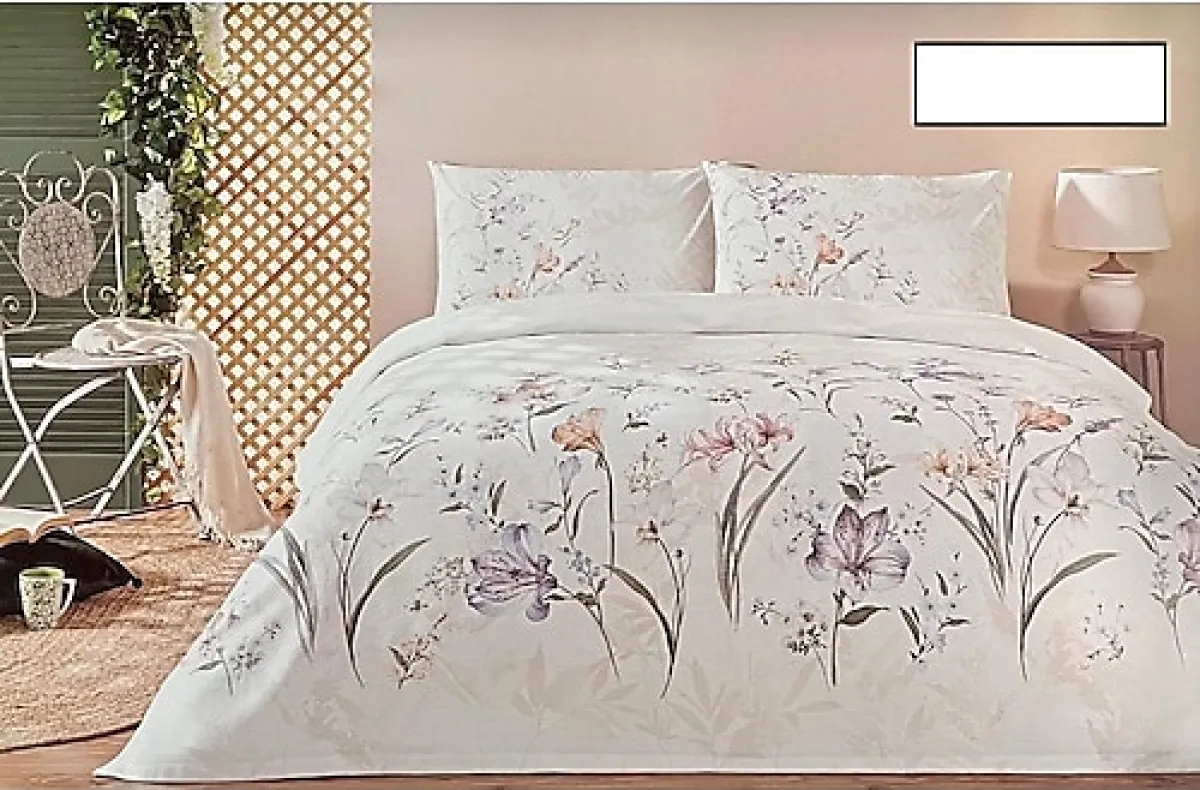 Özdilek White Lily Pamuk Çift Kişilik Nevresim Takımı