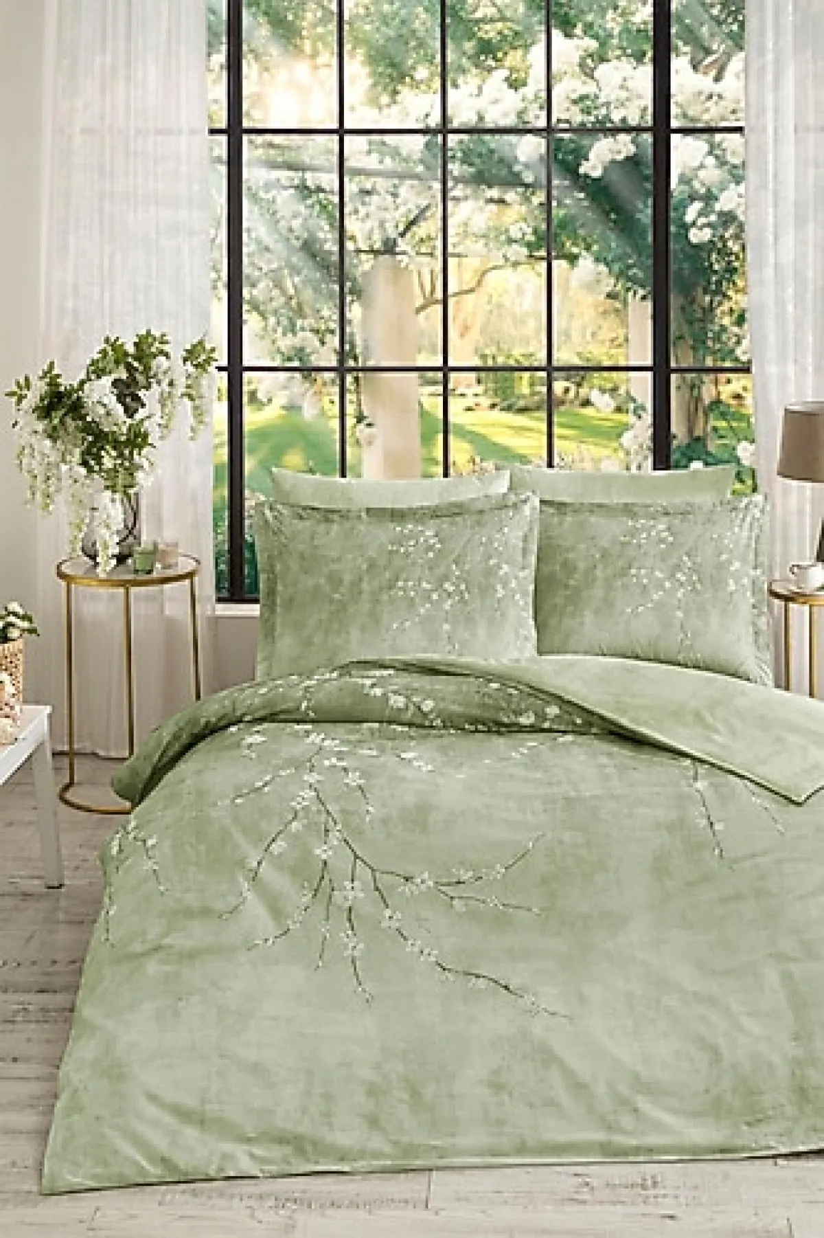 Özdilek White Sakura Çift Kişilik Nevresim Takımı