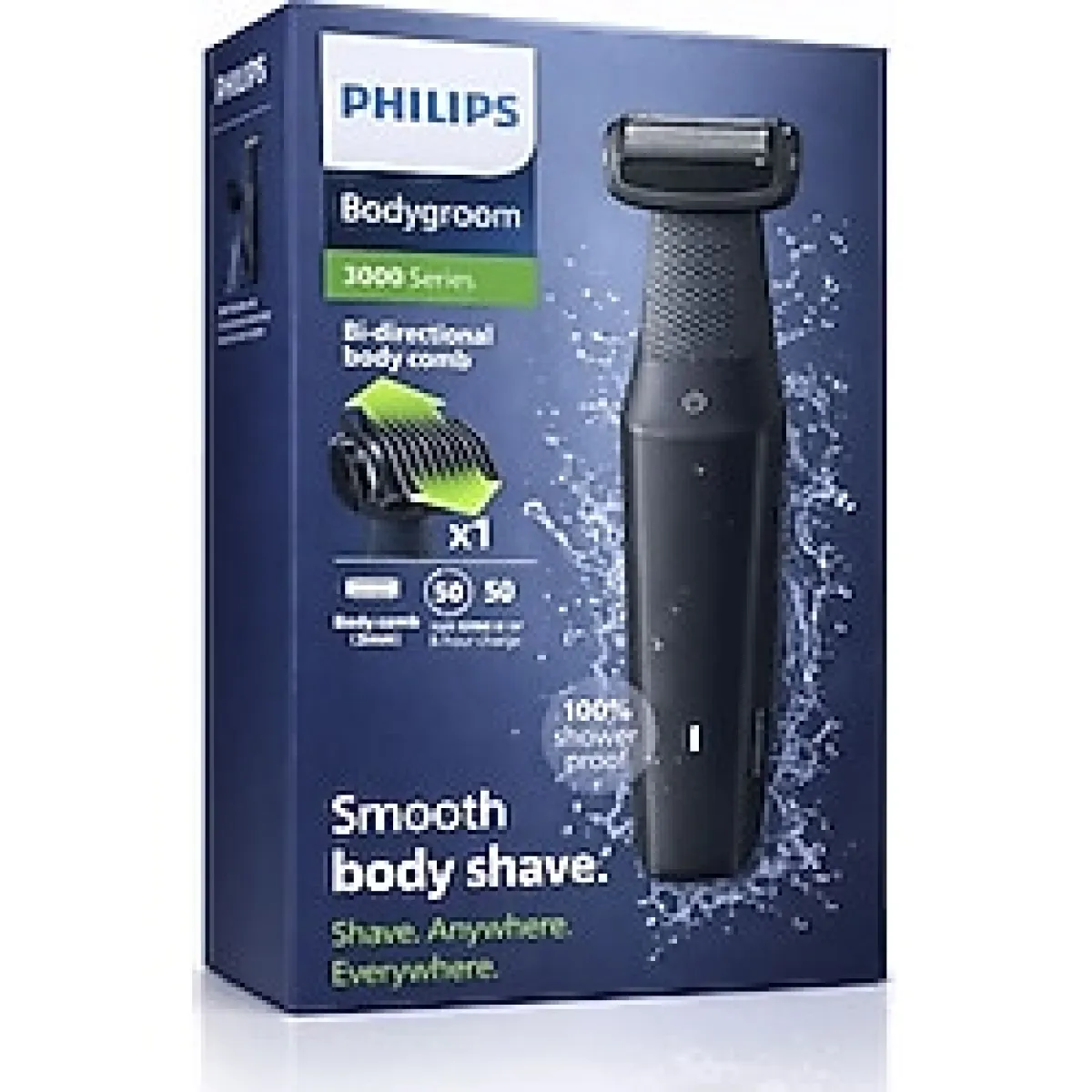 Philips Bodygroom 3000 Serisi Vücut Tıraş Makinesi - Islak Kuru Kullanım - Kablosuz Erkek Vücut Tıraş Makinesi