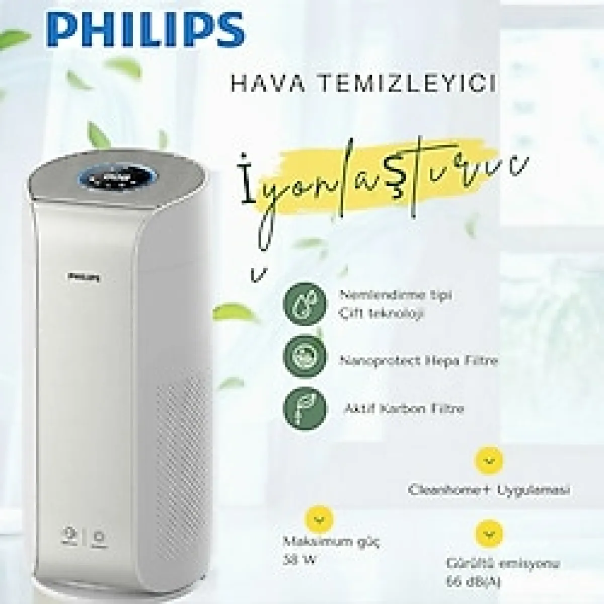 Phılıps Hava Temizleyici - Beyaz