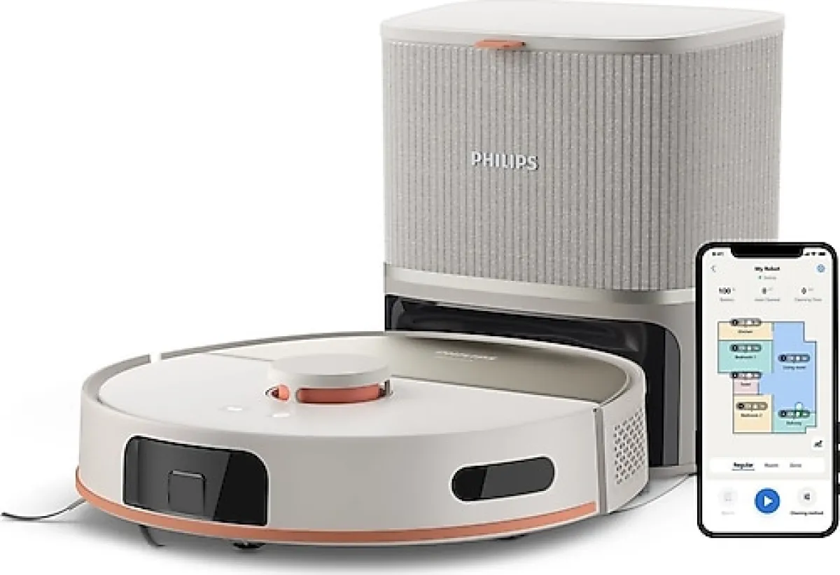 Philips HomeRun 5000 Serisi XU5100 Çöp İstasyonlu Akıllı Robot Süpürge