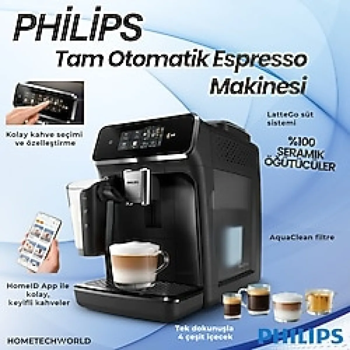 Phılıps Lattego Tam Otomatik Espresso Makinesi - Siyah