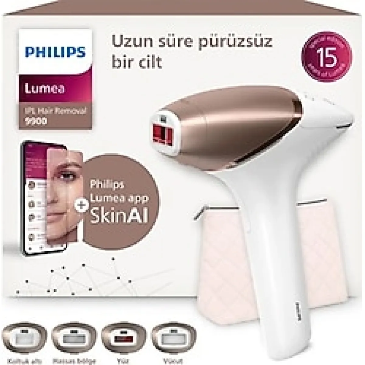 Philips Lumea 9900 Serisi Brı958/00 Ipl Tüy Alma, 4 Başlık Ve Seyahat Çantası Hediyeli