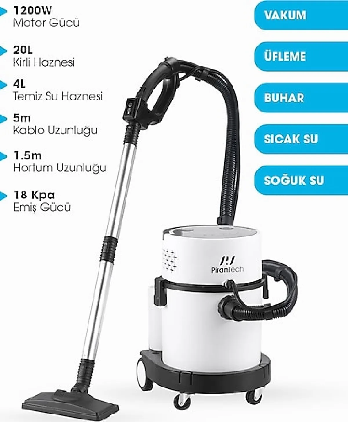 Pirantech RLZ-208 Halı ve Koltuk Yıkama Makinesi