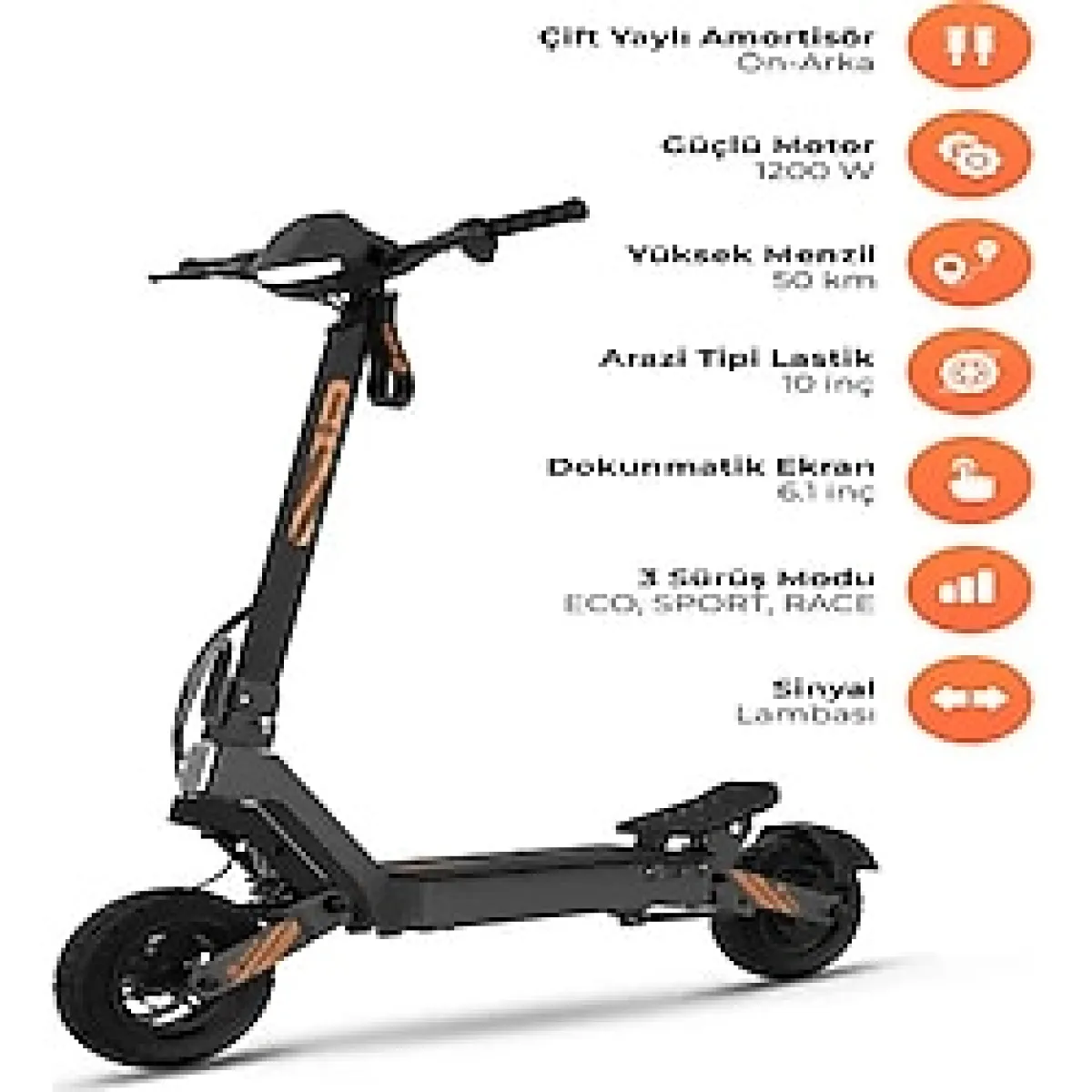 PiranTech Yadea G10 Elektrikli Scooter 800W-1200W Güç