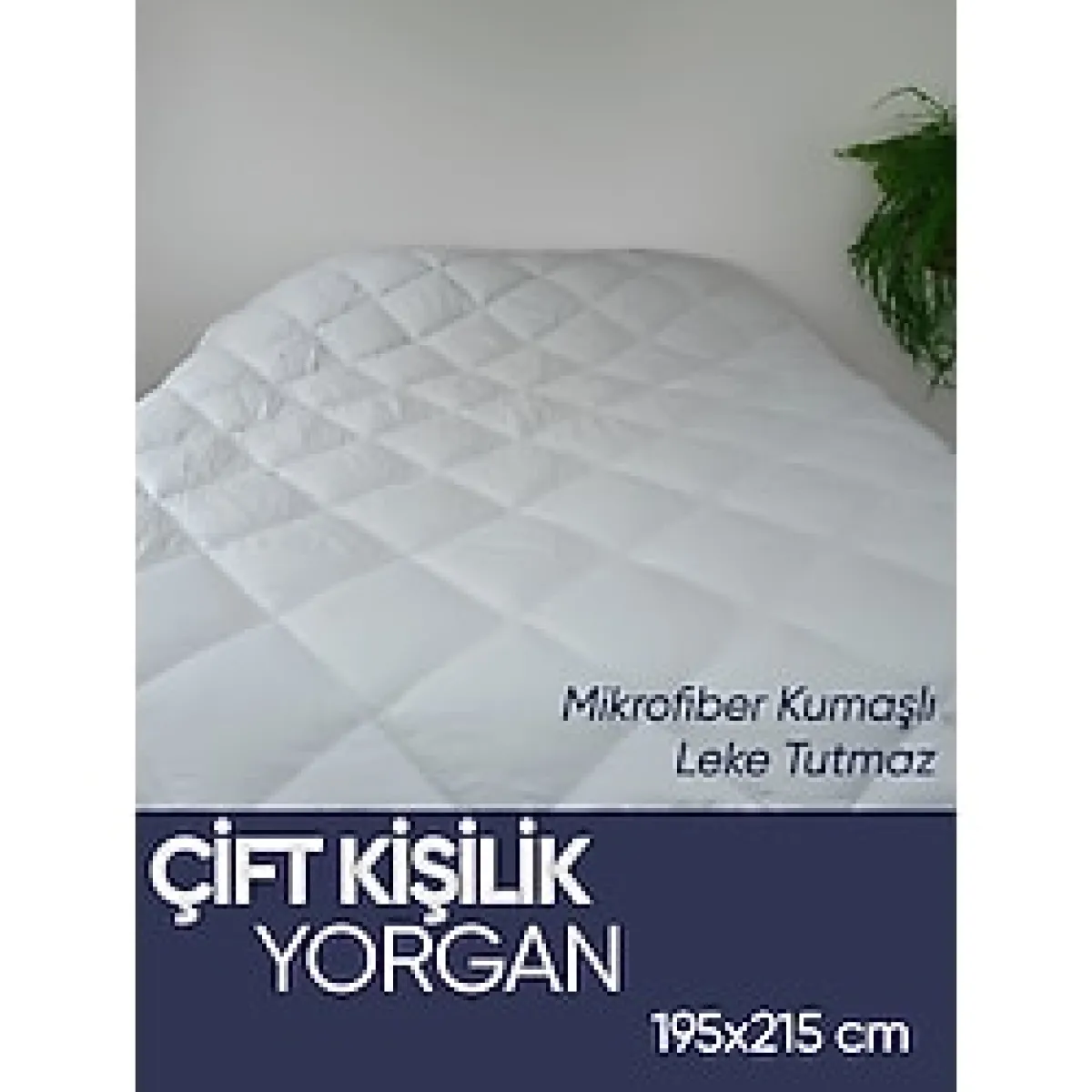 Piyes Home Mikrofiber Kumaşlı Çift Kişilik Yorgan 195 x 215 cm - Beyaz