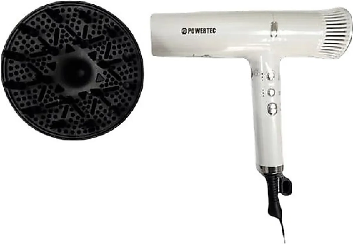 Powertec TR-4444-W Süperlux Ionic Beyaz 1800 W Fön Makinesi
