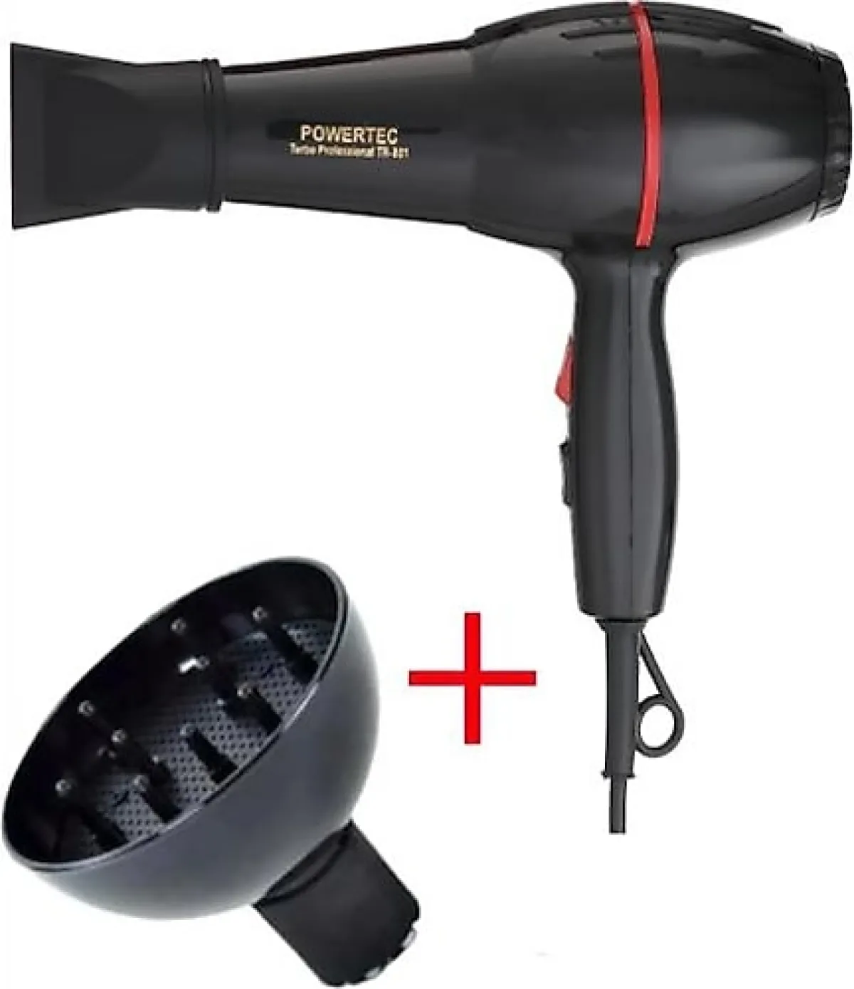 Powertec TR-801 Profesyonel 2000 W Saç Kurutma Makinesi + Vigo