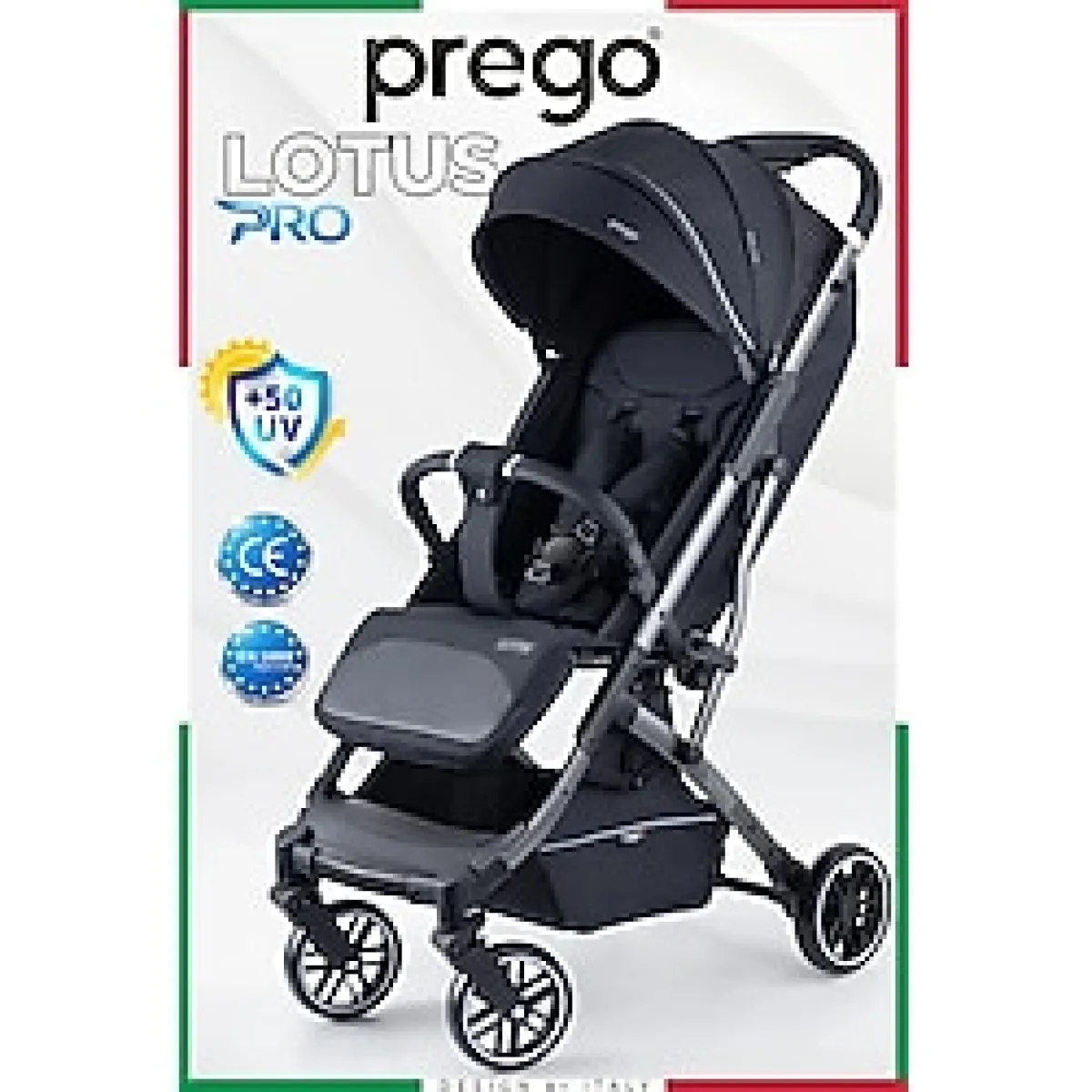 Prego Lotus Pro Kabin Boy Bebek Arabası - Tek Elle Katlanır -Hafif -UV Tenteli - Yağmurluk-Ayak Örtüsü-Kılıf