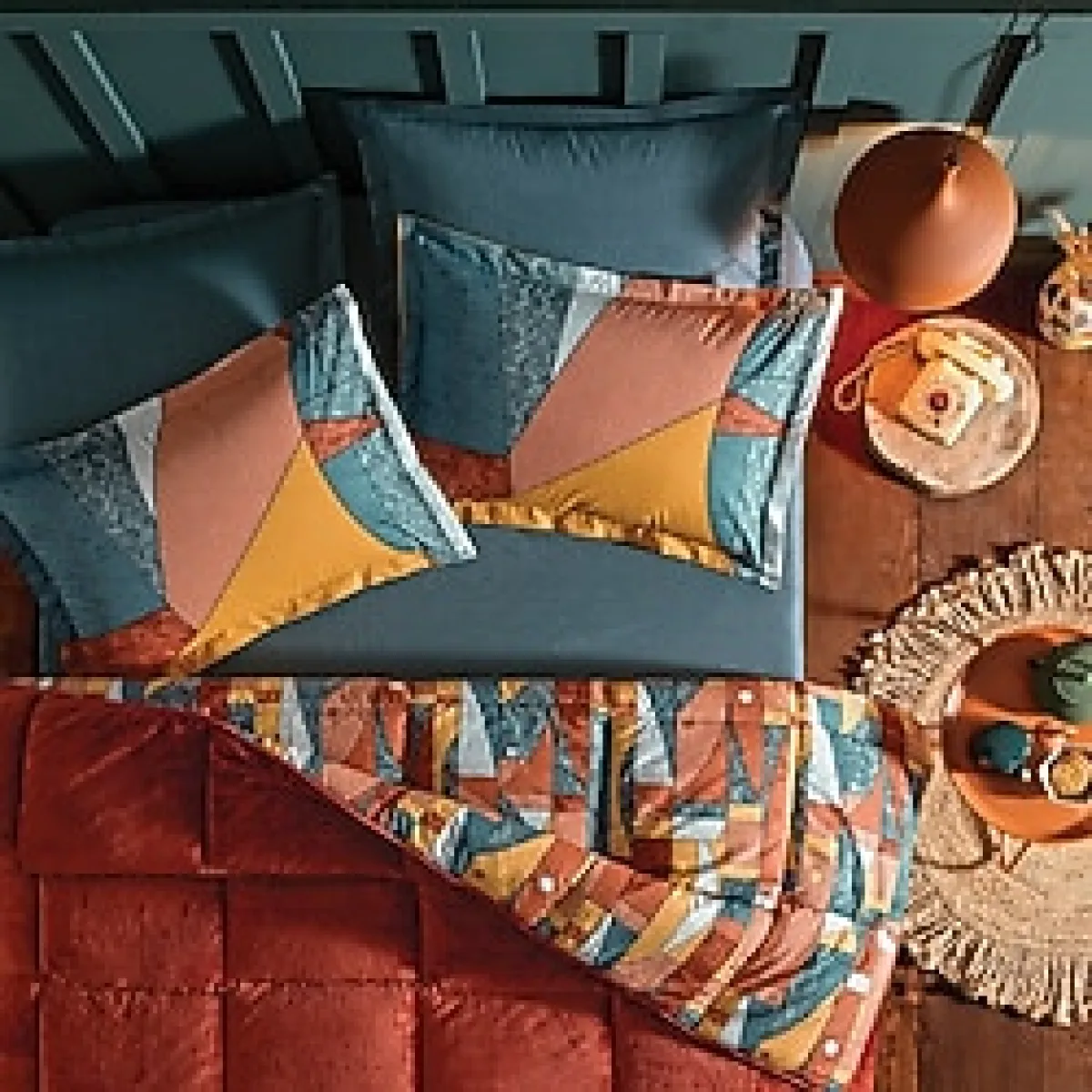 Puffy Kissa Tek Kişilik Threefy Uyku Seti - Kiremit