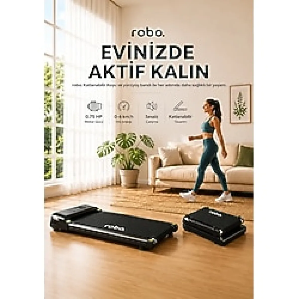 ROBO Katlanır Yürüyüş Ve Koşu bandı