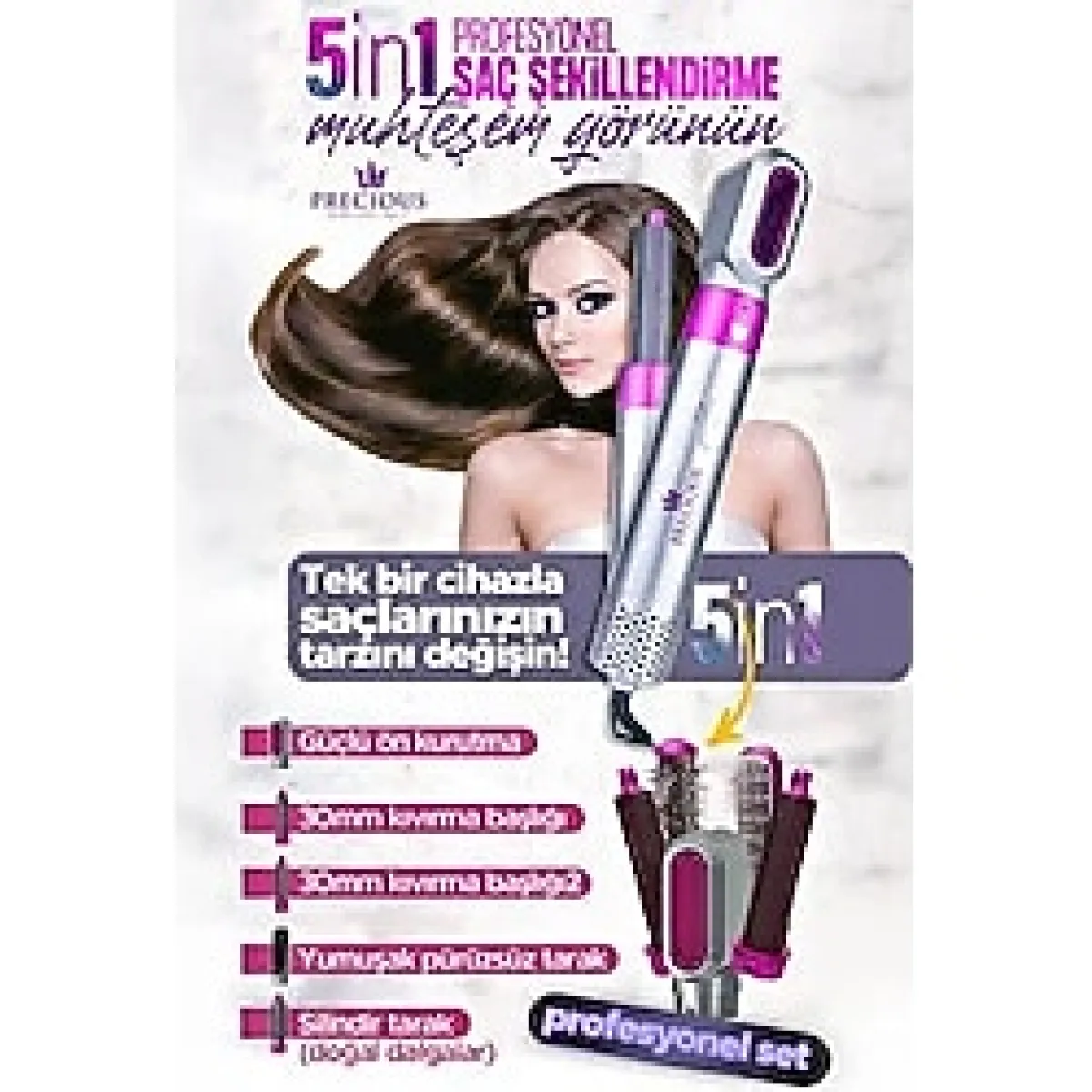 Robo Precious 5in1 Saç Şekillendirme Seti