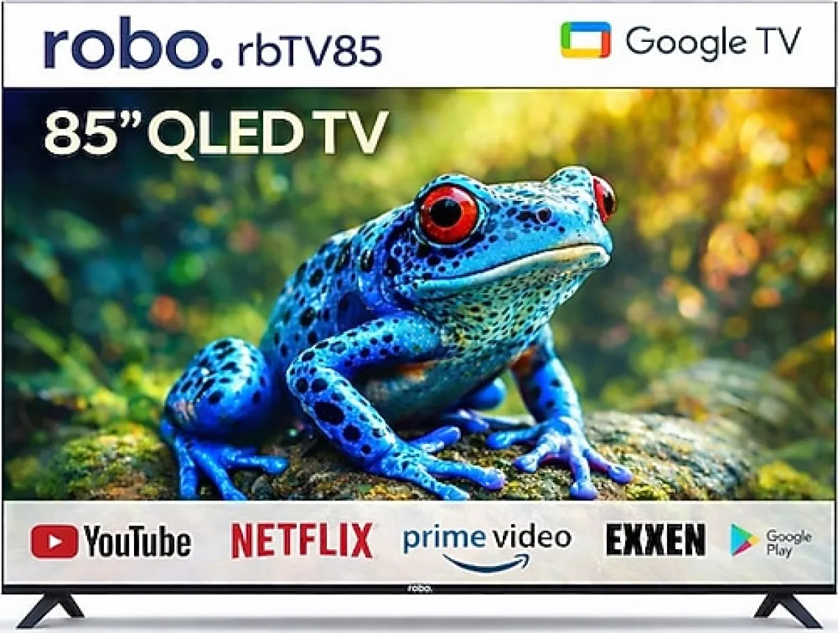 Robo RBTV85 4K Ultra HD 85" 216 Ekran Uydu Alıcılı Google Smart QLED TV