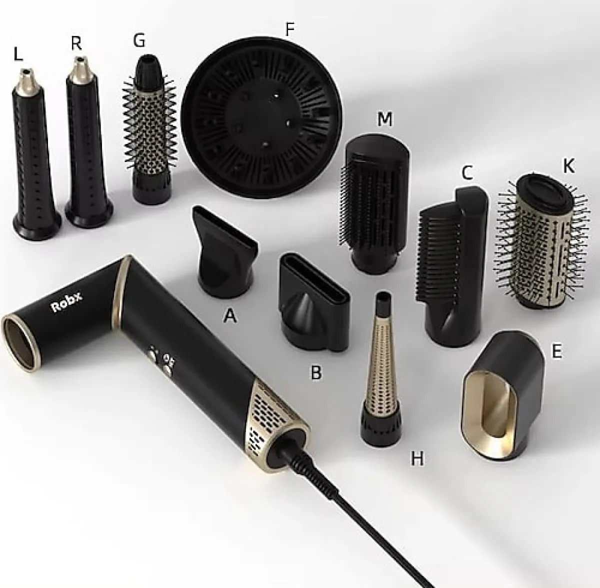 Robx BY-818 Airwrap 11in1 Saç Şekillendirme Seti