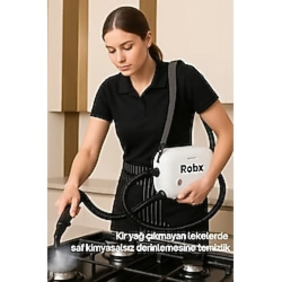 Robx Yeni Nesil Çok Fonksiyonlu 21 Adet Aksesuar Buharlı Temizlik Makinesi 8 saniyede kesintisiz buhar