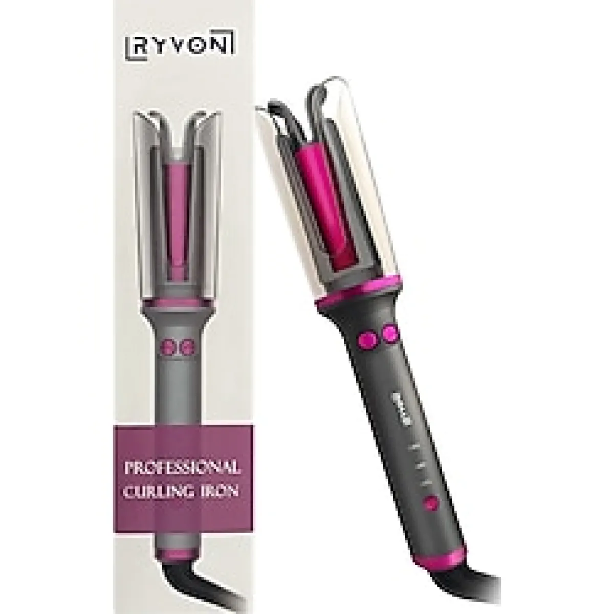 RYVON Siyah Otomatik Dönebilen Bukle Saç Maşası, Pratik ve Şık Saç Şekillendirme Aracı