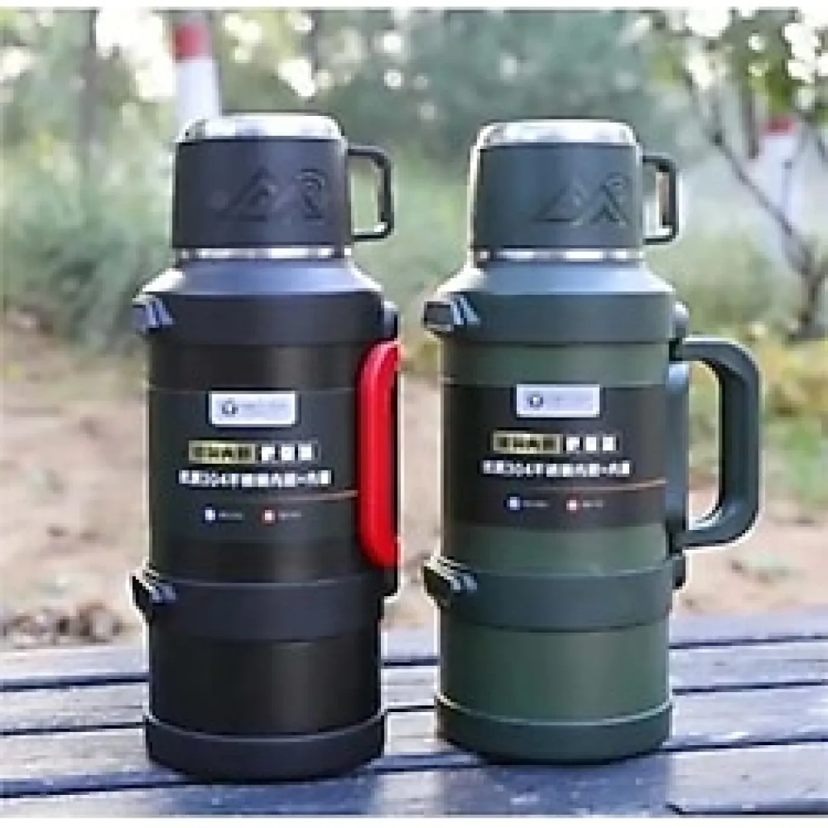 Safe Paslanmaz Çelik Termos 3.2 Lt 48 Saat Sıcak Soğuk Tutma Garantili - 3 lt - Kırmızı - Siyah