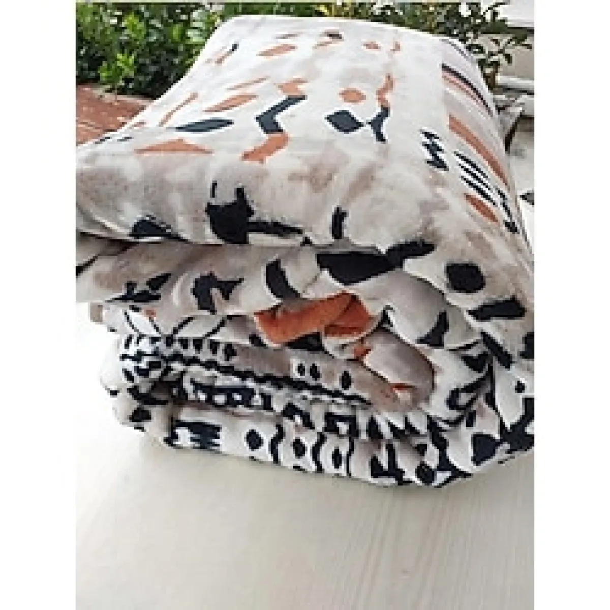 Sarar Çift Kişilik Battaniye 200X240 3kg - 200 x 240 cm - Kahverengi - Bej