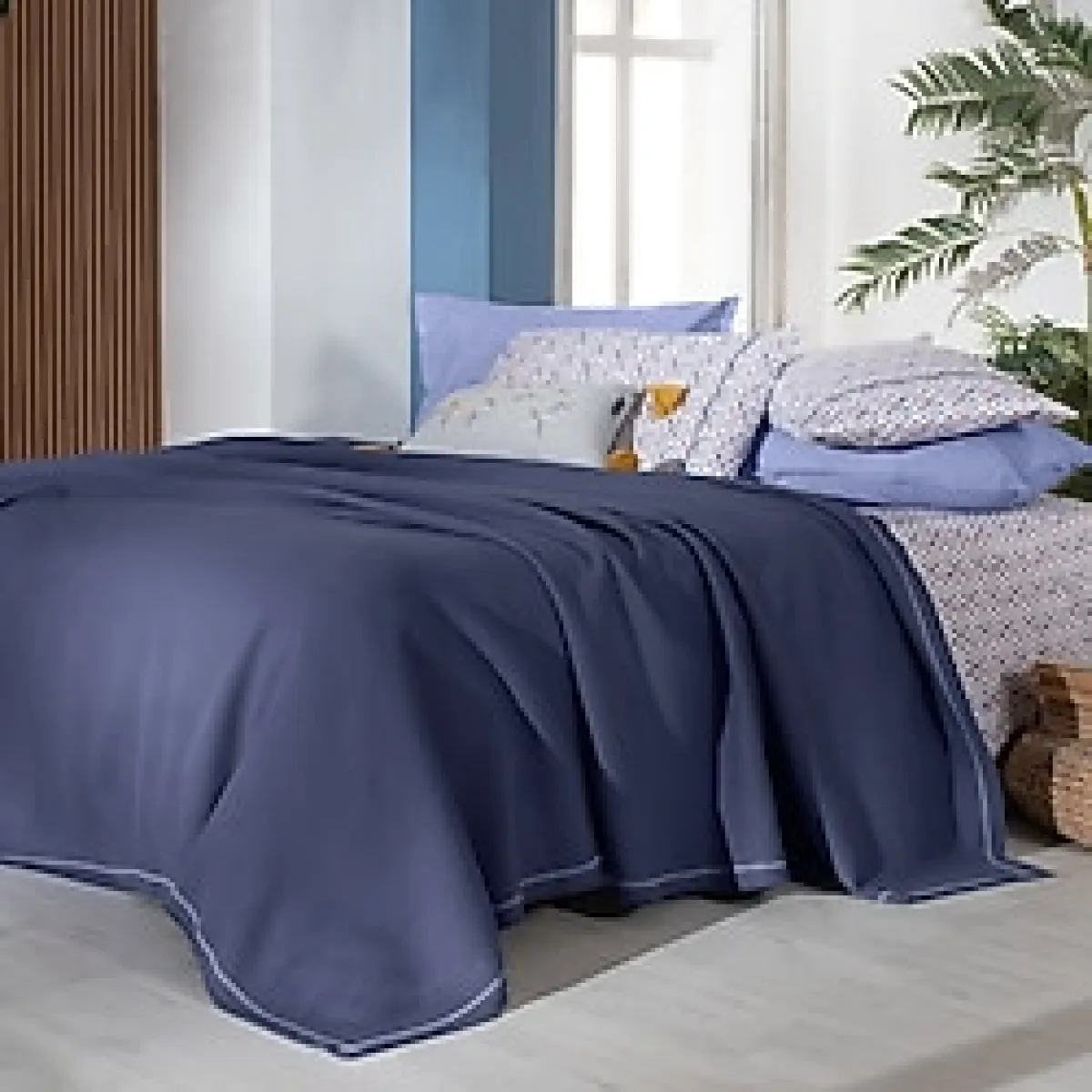 Sarev Abel Lacivert Tek Kişilik %100 Pamuk Pike Takımı