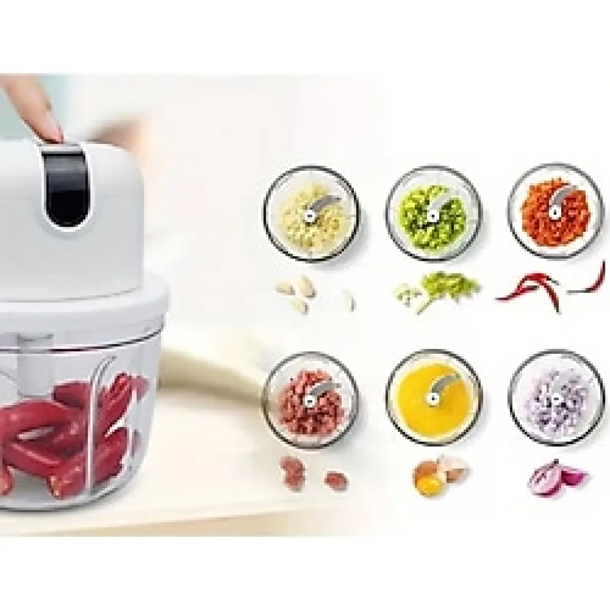 Şarjlı Mini Mutfak Rondo Doğrayıcı - USB Kablosuz Bebek Maması Kıyma Et Sarımsak Soğan Doğrama