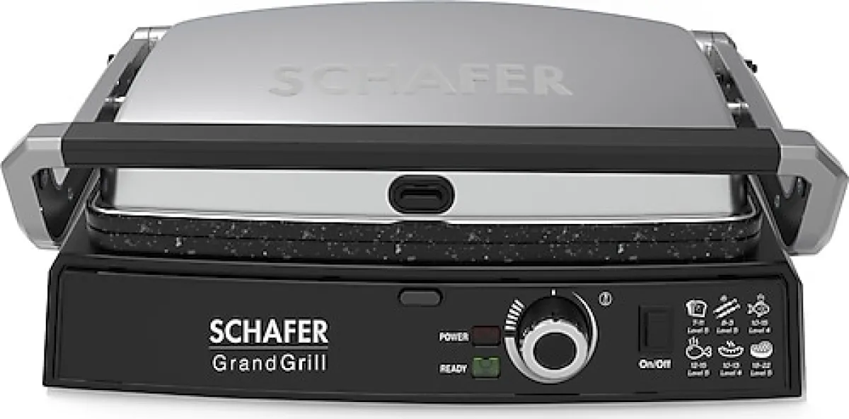 Schafer Grand Grill 2000 W Inox Izgara ve Tost Makinesi
