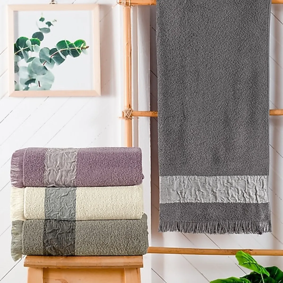 Schafer Home Crepe 70x140 cm Armürlü Havlu