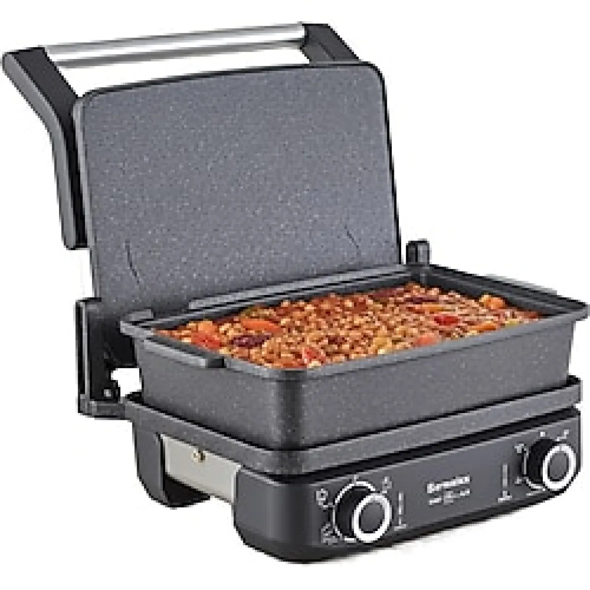 Sermelex Maxi Grill 4x4 Multi Lahmacun Makinesi ( PTFE /Teflon )TAVA Hediyeli 2200 Watt Tost Makinesi(INOX)