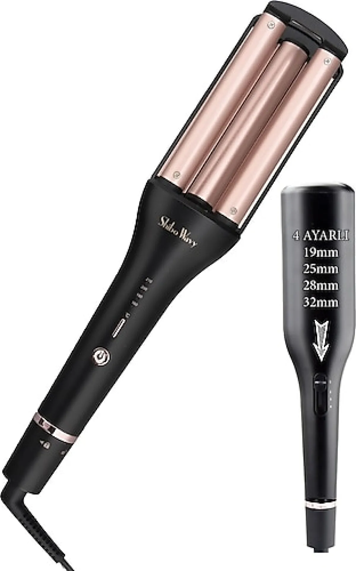 ShiboWavy 4 Ayarlı Siyah Wag Saç Maşası