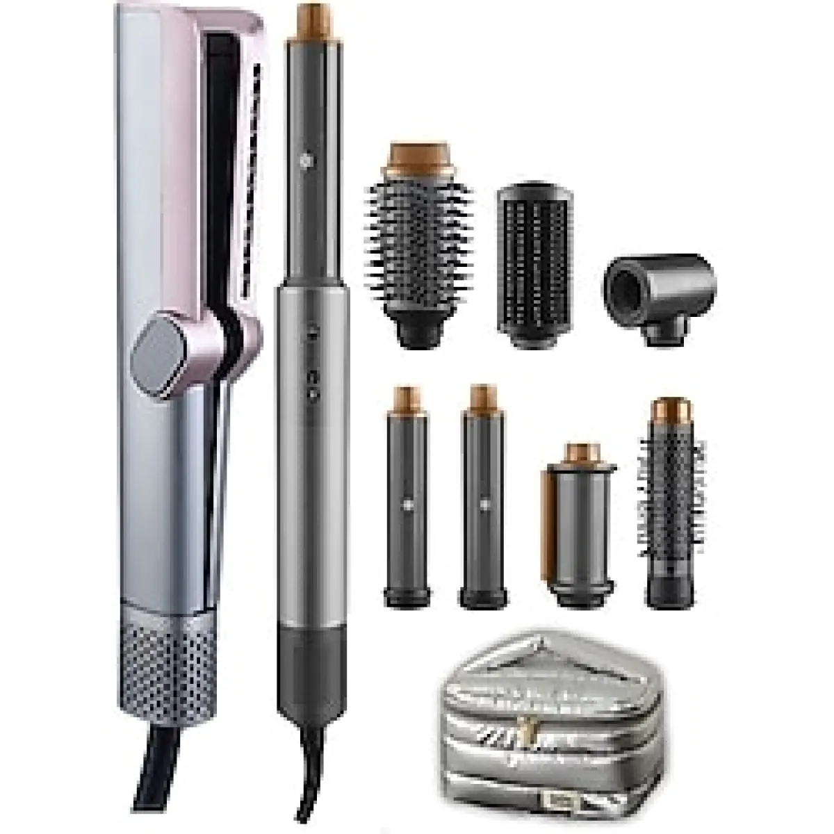 Shibowavy AIRWAVY Süper Set Hava Üflemeli Saç Düzleştirici ve 7 Başlıklı Saç Şekillendirme Seti