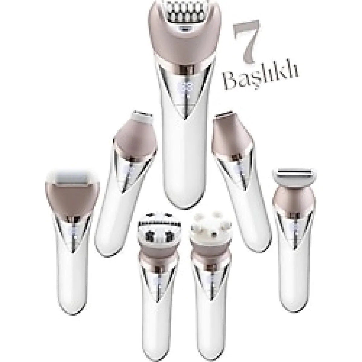 Shibowavy Jolvena 7 Başlıklı Süper Lüx Şarjlı Dijital Ekranlı Epilatör / Epilasyon