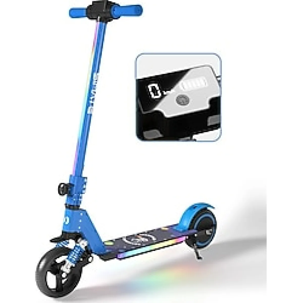 SIMATE Elektrikli Çocuk Scooter 130W 3 Kademe Hız Ayarlanabilir Gidon Uzun Menzil Koruma Seti Hediye