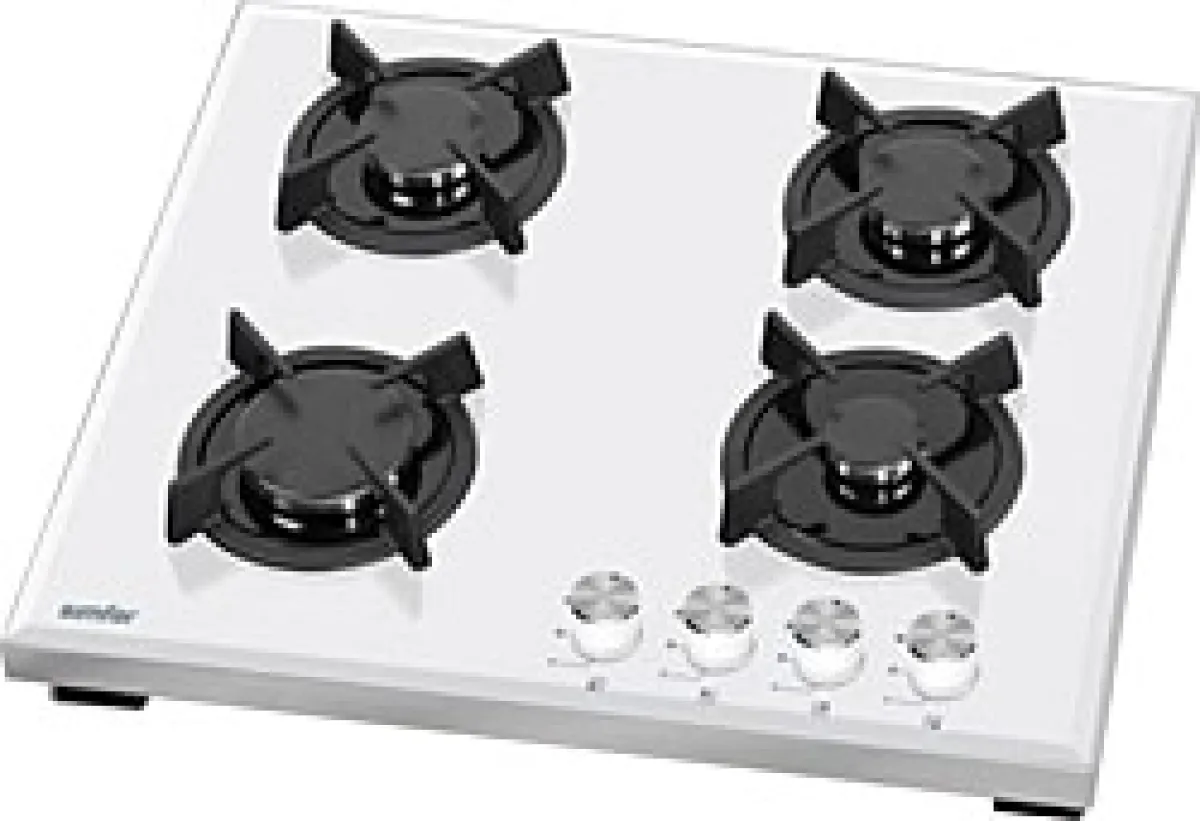 Simfer 3036 Beyaz Cam Set Üstü Ocak