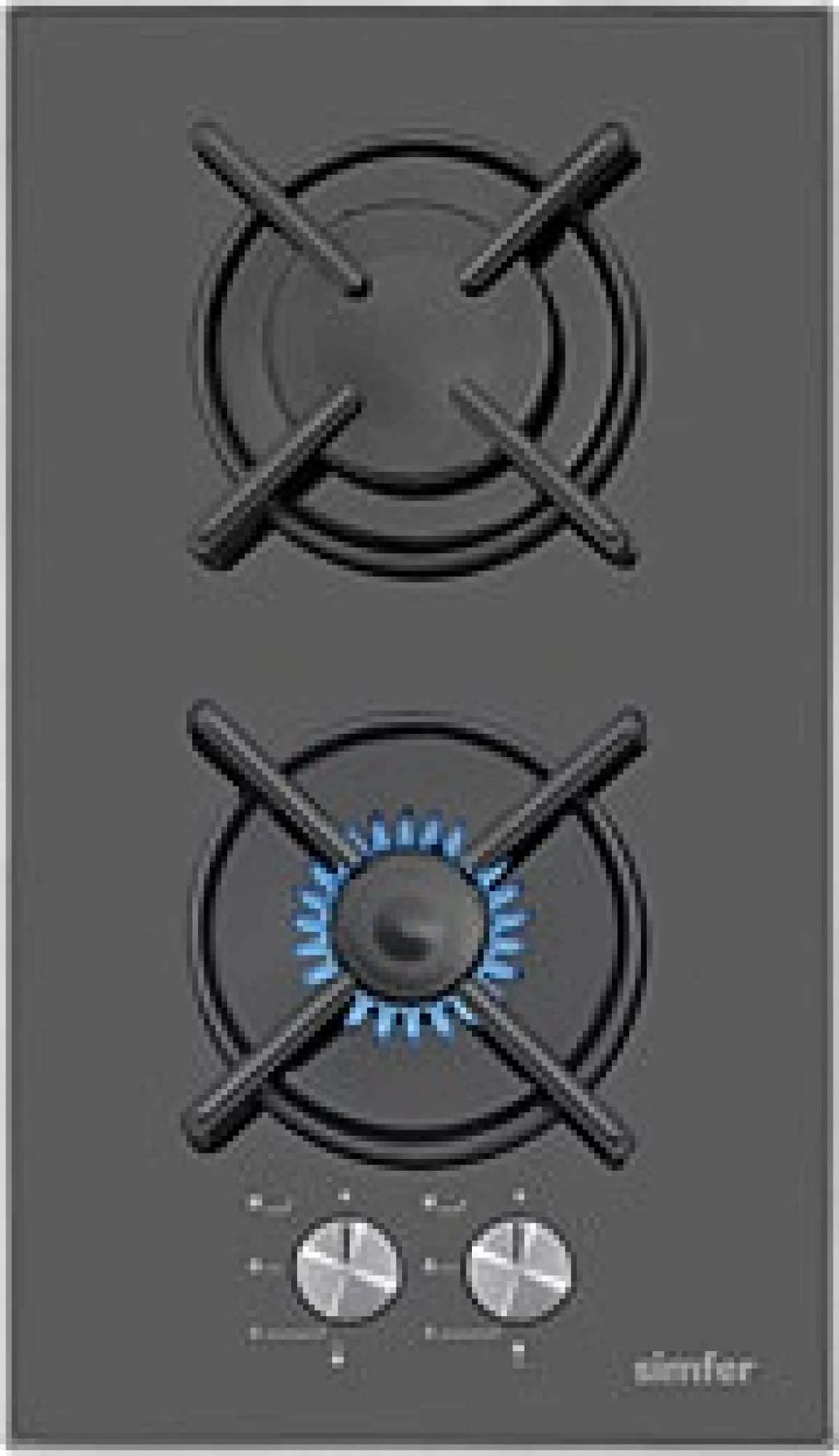 Simfer 3040 Siyah Cam İkili Set Üstü Ocak