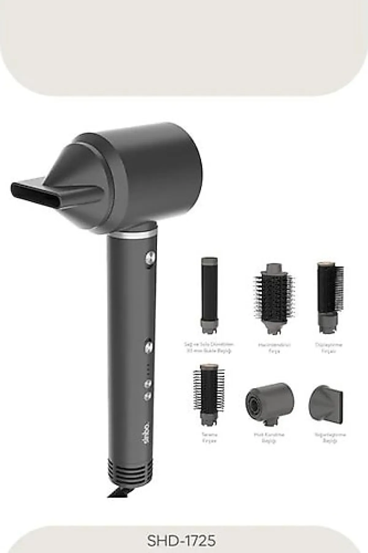 Sinbo Pro Compact SHD-1725 6in1 Saç Şekillendirme Seti