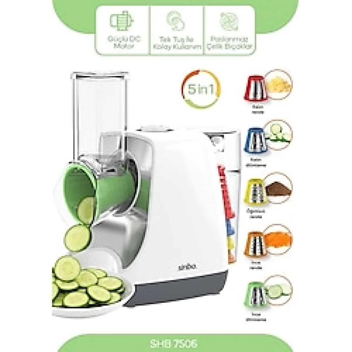 Sinbo SHB-7506 5in1 Tam Otomatik Rende ve Doğrayıcı