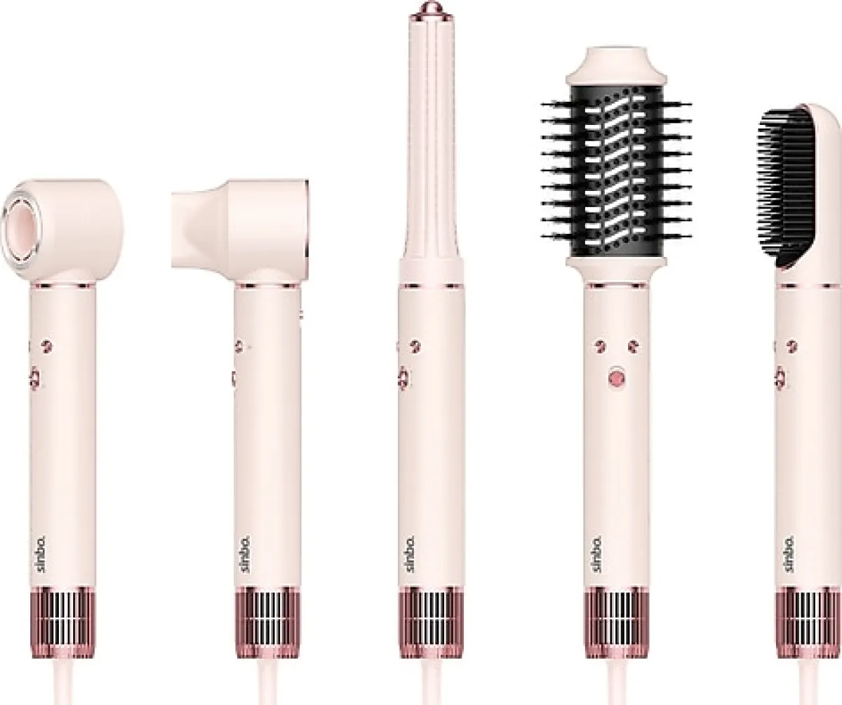 Sinbo SHD-1719 Pro Airwrap Compact Multi-Styler Pembe Saç Şekillendirme Seti