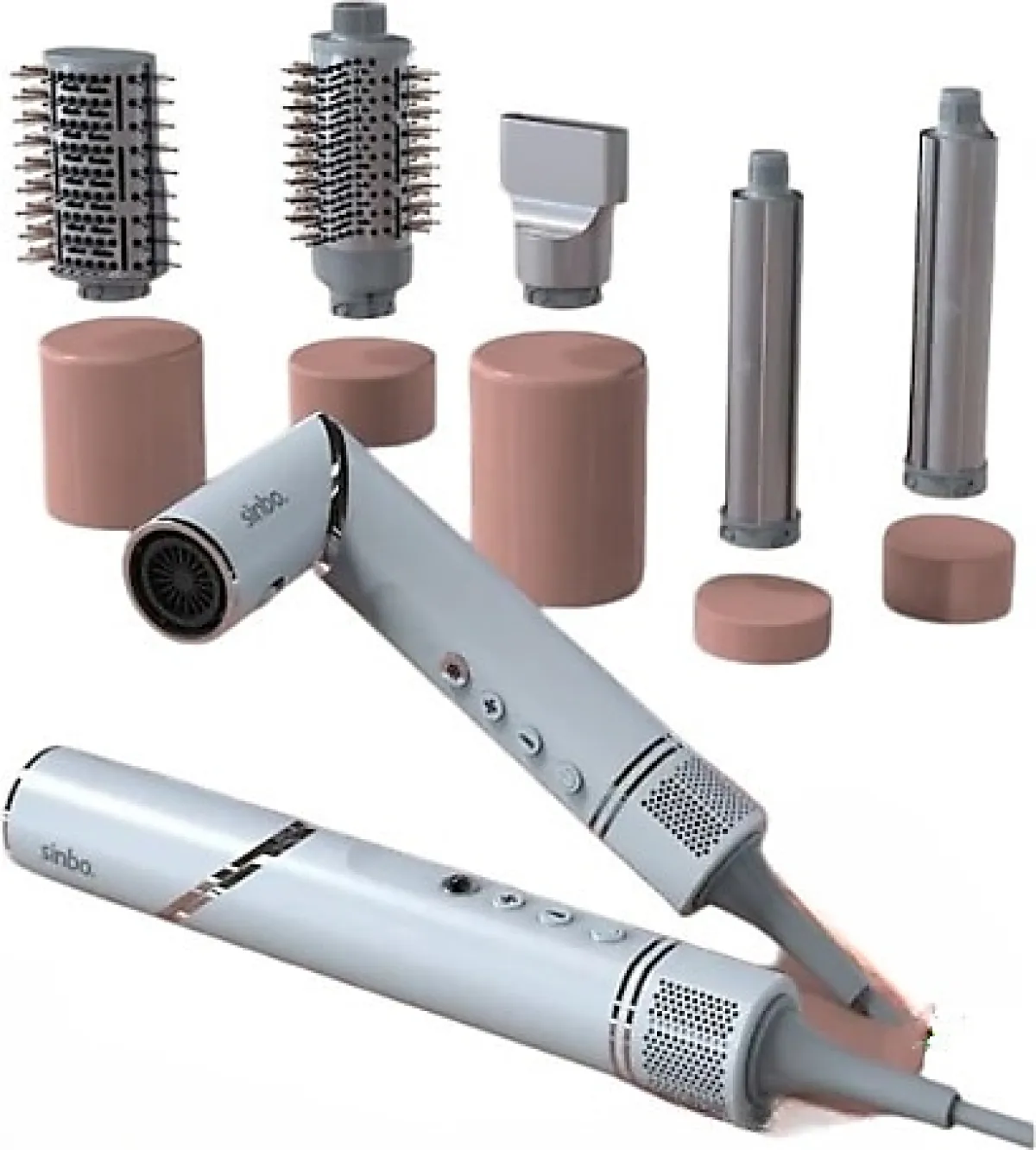 Sinbo SHD-1720 5in1 Beyaz Saç Şekillendirme Seti